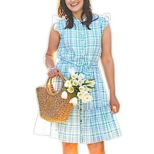 New Draper James RSVP Button Front Dress